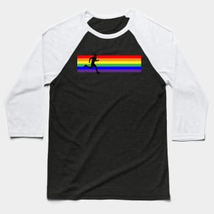 Rainbow Runner Baseball T-Shirt